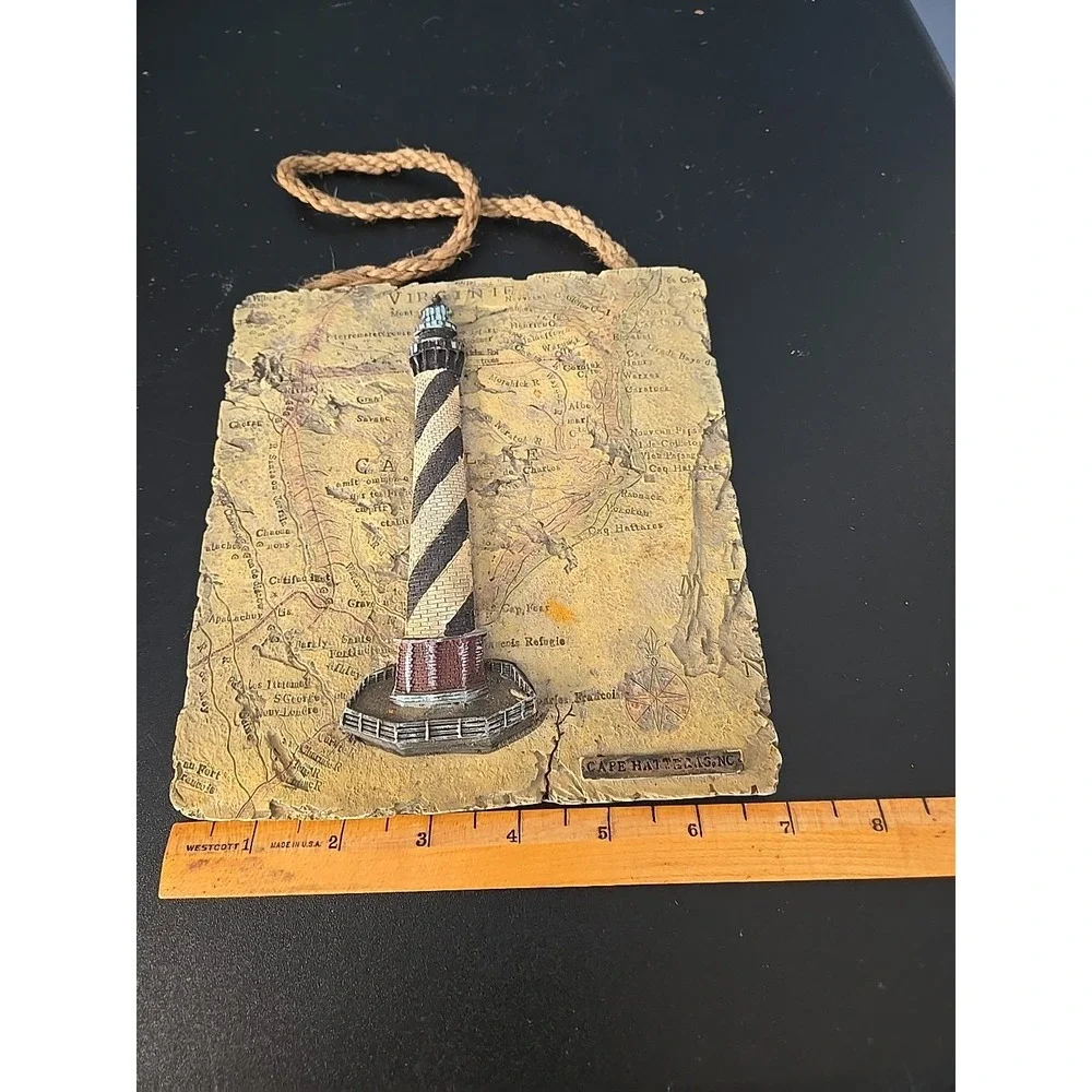 Cape‎ Hatteras NC Lighthouse Resin Wall Plaque Hanging 7.5